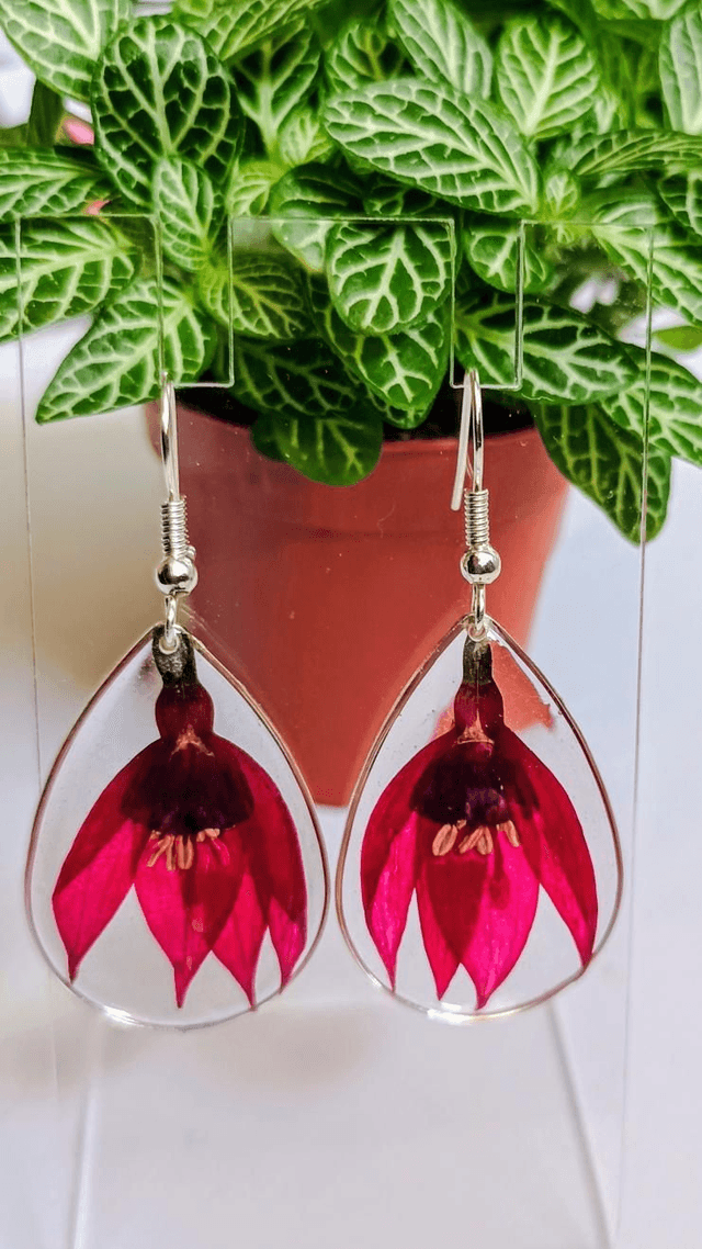 Boucles d'oreilles Fuchsia magellanica