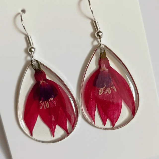 Boucles d'oreilles Fuchsia magellanica