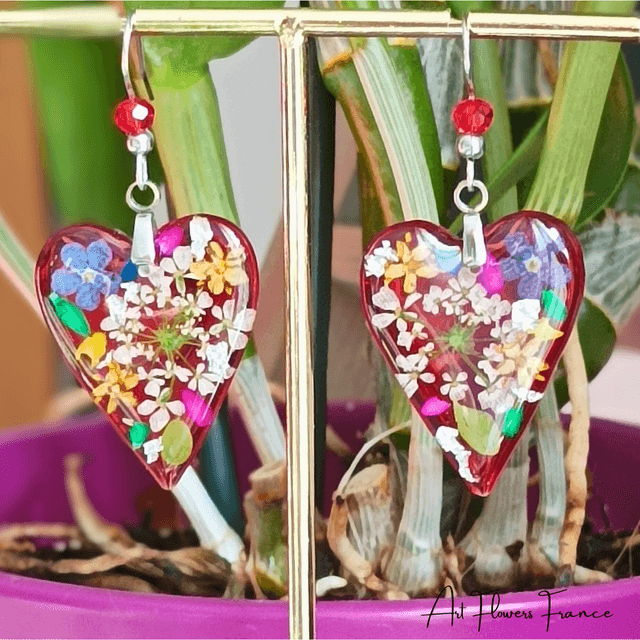Boucles d&#039;oreilles Cœur de jardin