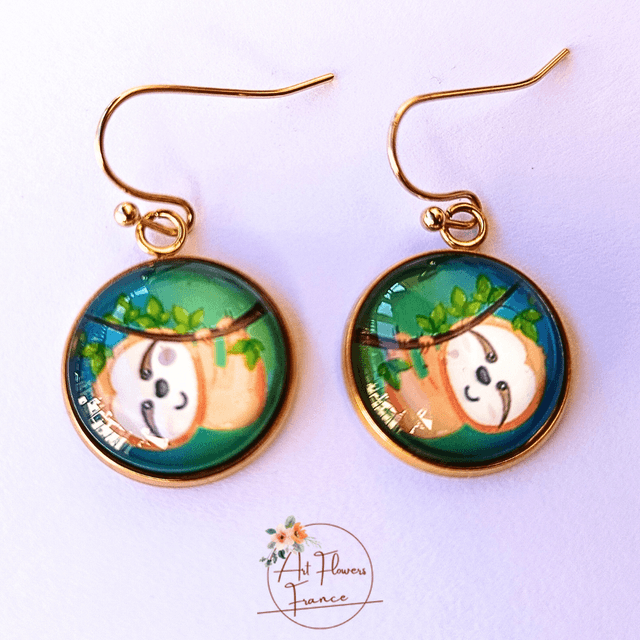Bijoux illustrés - Paresseux