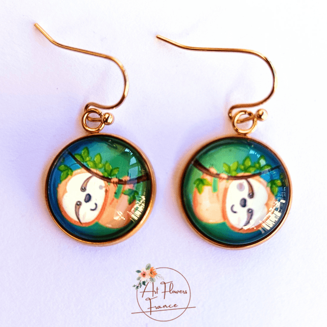 Bijoux illustrés - Paresseux