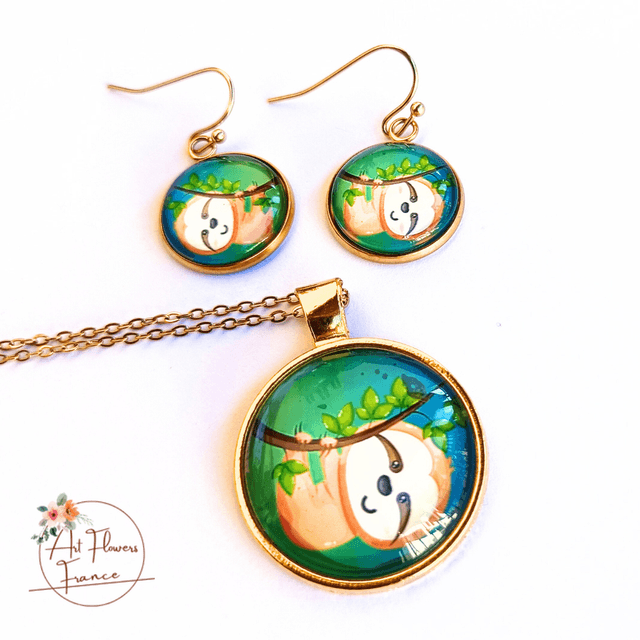 Bijoux illustrés - Paresseux